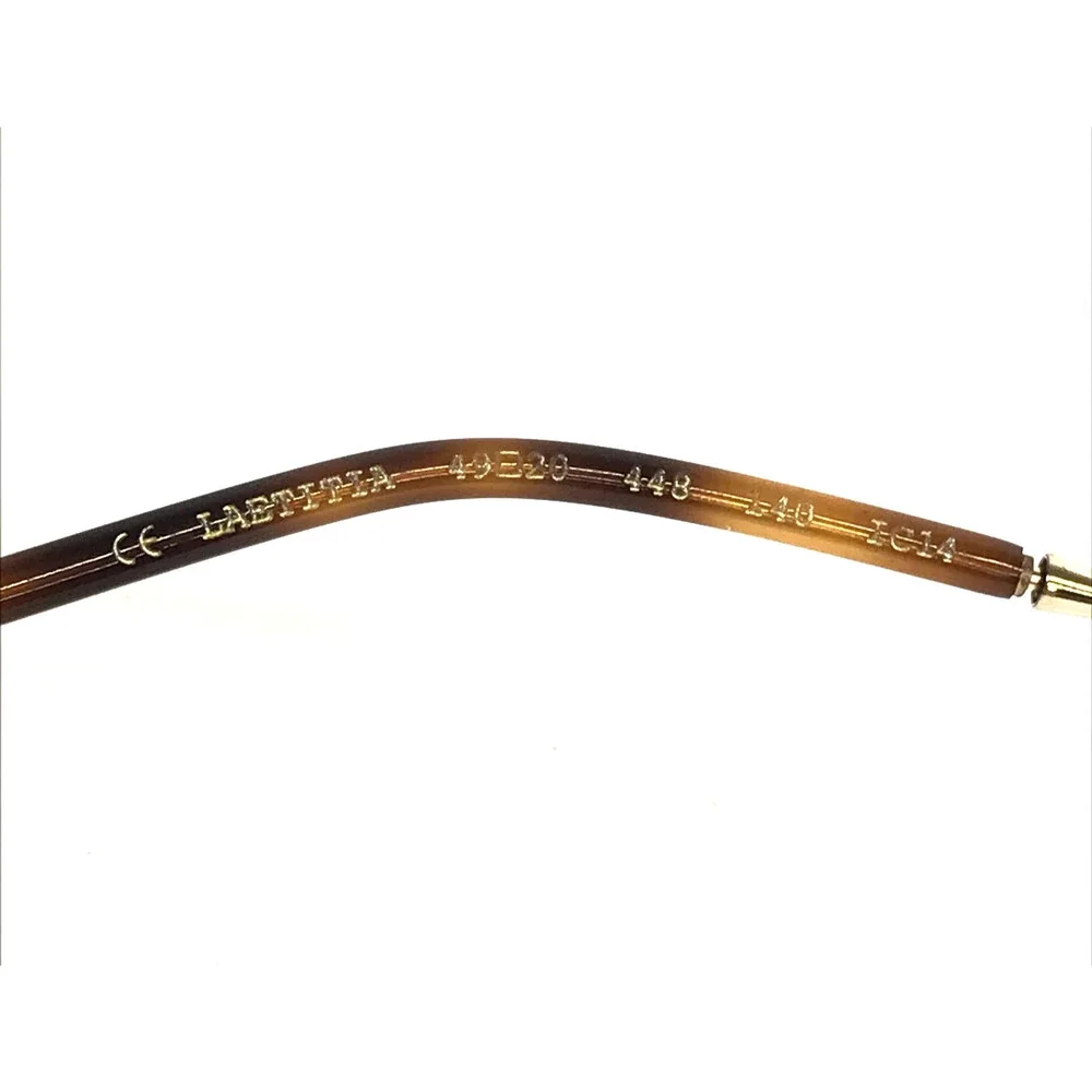 Nathalie Blanc Eyeglasses Frames LAETITIA 448 Black Brown Gold Egg 49-20-140
